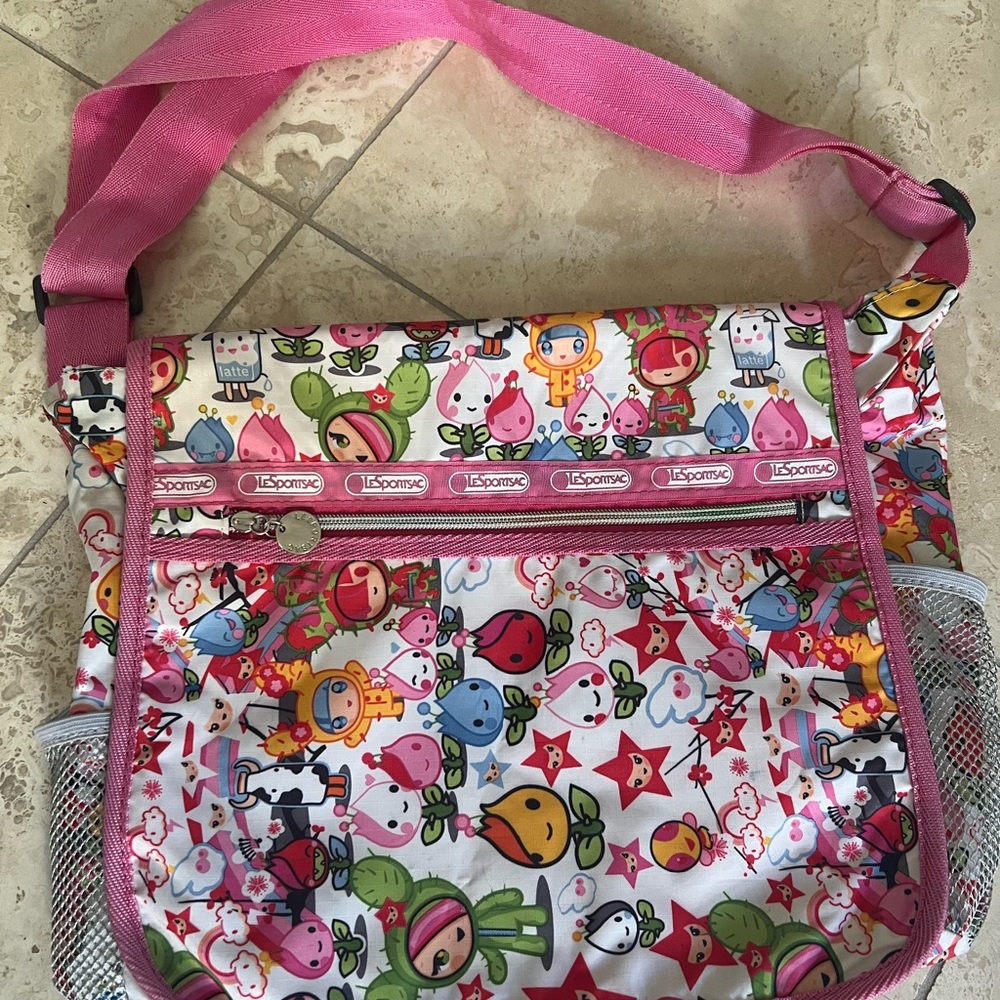 Rare Retired Lesportsac Floral Spring Messenger Bag - LIMITED EDITION